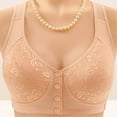thumbnail image 2 of Ynynloco Daisy Bras for Older Women 2025 Front Closure Bra Cotton Bra Full Coverage Comfortable Bra No Underwire Plus Size Bra, 2 of 6