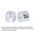 thumbnail image 4 of Clothes Hanger Marker (8T, White) Colored Hanger Sizer Garment Markers Tag, Pack of 100, 4 of 5