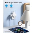 Outlet Extender with 360° Rotating Plug, 6 AC Splitter, Swivel Multi ...