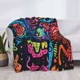 thumbnail image 3 of Fotbe Neon Graffiti Urban Art Manta de Franela con Estampado, Manta Ultrasuave para Cama, Sofá, Auto, Hipoalergénica y Antibolitas-80"x60", 3 of 6