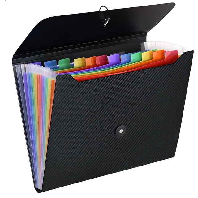Carpeta extendida, archivador de acordeón Organizador de archivos Organizador de archivadores de acordeón hebilla elástica cerrada
