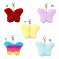 thumbnail image 4 of Mini Cute Plush Butterfly Charm Keychain Soft Stuffed Ornament Keyring Lovely Pendants for Purse Bag Backpack Handbag, 4 of 10