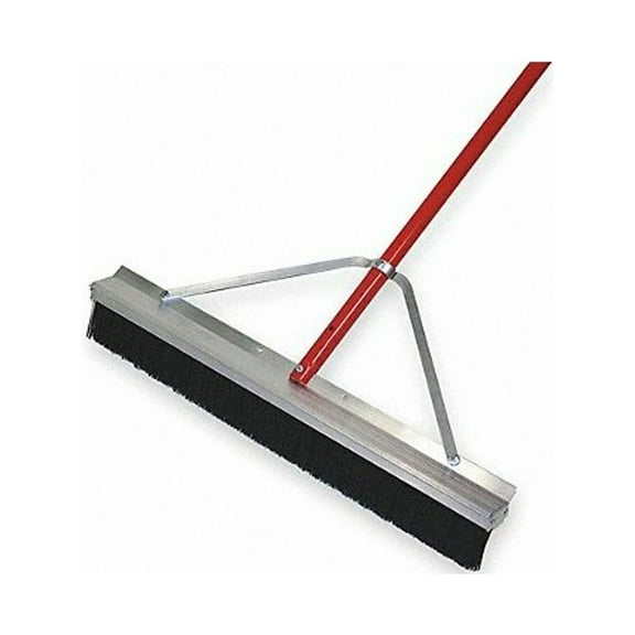 Tough Guy 28 in Sweep Face Push Broom, Stiff, Synthetic, Black 3PCA9