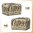 thumbnail image 6 of Cauagu Coffee Time (2) for 4 Slice Toaster Cover (11.4''×7.9''×7.5'') Bread Machine Cover Toaster Protector Kitchen Appliance Dust Cover, 6 of 7