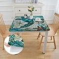 thumbnail image 2 of Awypu Sea Turtle Ocean Theme (Sea Turtle) Square Tablecloth for Outdoor Picnic Camping and Indoor Kitchen Dining Party 100% Polyester Fiber 40*40, 2 of 8