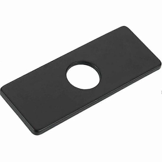 Faucet Cover Plate Hole Cover Bathroom Kitchen Sink Stainless Steel Faucet. ( Black)1pcs)