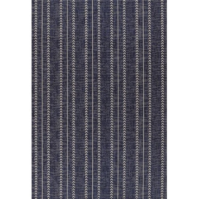 Momeni RIVRARV-06NVY80A0 Tapis Rectangulaire Transitionnel Riviera 8 x 10 Pi. Fait à la Machine, Marine