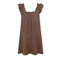 thumbnail image 6 of DHFJKG Summer Dresses For Women Casual Sleeveless Square Neck Ruffle Spaghetti Strap Flowy Mini Dress Beach Sundress Trendy Dresses, 6 of 6