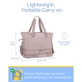 thumbnail image 3 of BAGSMART Weekender Overnight Bag, 39L Large Travel Duffle Tote Bag, Fashion Carry On Gym Bag Water-Resistant Shoulder Handbags with Shoe Compartment, Pink, 3 of 7
