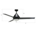 thumbnail image 7 of Smaair 52" 3-Blade Ceiling Fan with LED Light Remote Reversible DC Motor for Bedroom, 7 of 7