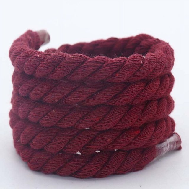 Cordones de zapatos de 8 mm, accesorios tejidos a mano, bricolaje, cuerda de algodón de tres hebras, color grueso, algodón trenzado, decoración