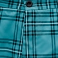 thumbnail image 7 of Men's Business Casual Pants Slim Fit Flat Front Plaid Pencil Trousers Outdoor Comfy Golf Dress Pants, 7 of 7