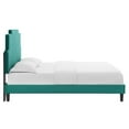 thumbnail image 6 of Modway Lindsey Modern Performance Velvet Twin Platform Bed in Teal Green, 6 of 10