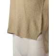 thumbnail image 4 of A2Y Women's Relaxed fit Mock Neck Mossy Fluffy Knit High Low Sweater Desert 1X, 4 of 5