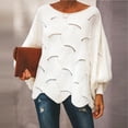 thumbnail image 2 of Suéter de punto básico holgado informal de estilo europeo y americano para mujer de principios de primavera, 2 of 5