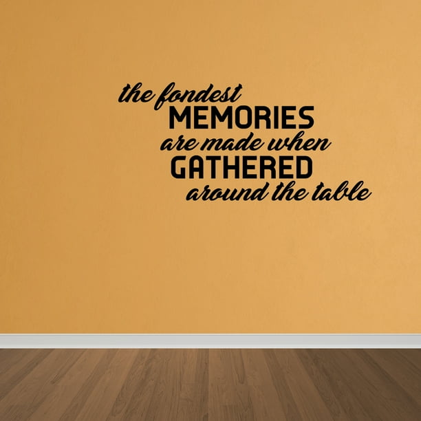 Wall Decal Quote Fondest Memories Kitchen Dining Room Wall Art Decor