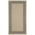 thumbnail image 3 of SAFAVIEH Courtyard Justine Bordered Indoor/Outdoor Area Rug, Grey/Cream, 6'7" x 6'7" Round, 3 of 11