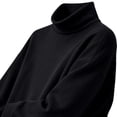 thumbnail image 4 of Vynhevius Women Plus Size Tunic Top Solid Turtleneck Long Sleeve Side Slit Casual Loose Blouse, 4 of 7