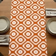 thumbnail image 5 of Table Runners 90 Inches Long Dress Scarves, Orange White Geometric Farmhouse Coffee/Dining/Kitchen Table Runner for Living Room, Modern Abstract Art 13x90 Inch, 5 of 9