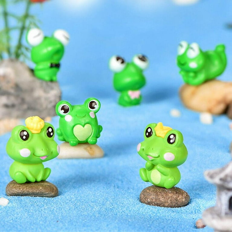 50/100pcs Mini Frogs Resin Figurines, Mini Animals Miniature Resin Frogs  Cute Frogs Fairy Garden Moss Landscape Ornaments