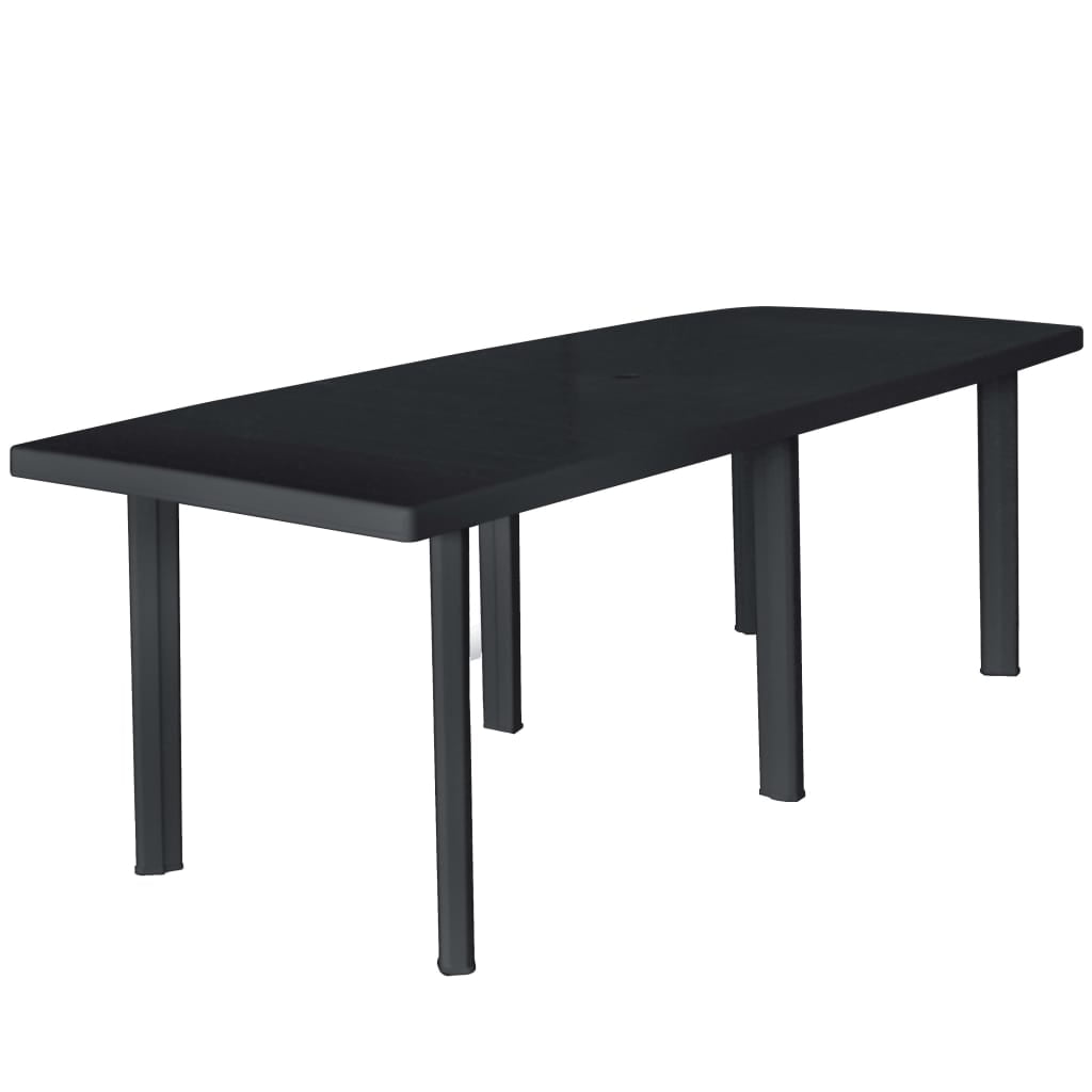 Lowestbest 85" Garden Table, Outdoor Dining Table Camping Table Anthracite, Plastic Lowestbest 85" Garden Table, Outdoor Dining Table Camping Table Anthracite, Plastic