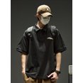 thumbnail image 3 of Polos casuales de manga corta de verano para hombre, camiseta con solapa y estampado de letras, ropa de calle Y2K, camisas holgadas para hombre 2024, 3 of 5