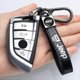 thumbnail image 3 of Genuine Leather Car Keychain for Key Ring for jeep Car Key Fob Key Chain Keychain Wrangler Compass Cherokee Men and Woean,Car Key Black, 3 of 4