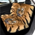thumbnail image 3 of Binienty Tiger Print Automotive Seat Covers Full Set with Car 15 Inch Steering Wheel Cover Elastic Armrest Cushion Pad Vehicle Seat Belt Cushion Pad Keychain Auto Interior Accessories Set 14 Piece​, 3 of 8