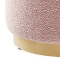 thumbnail image 4 of Ottoman Accent Chair, Pink Gold, Fabric, Living Kitchen Cafe Bistro Hospitality Restaurant, Modern Contemporary HB36617, 4 of 8