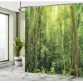 thumbnail image 5 of Ambesonne Tropical Shower Curtain, Rainforest Landscape, 69"Wx70"L, Green, 5 of 5