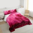 thumbnail image 3 of Homewish Teens Pink Floral Rose Bedding Comforter Set 2pcs,Bling Glitter Twin Comforter Sets Microfiber,Romantic Valentine's Day Breathable Bedding Set,Luxury Bedroom Decor, 3 of 8