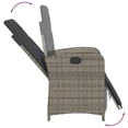 thumbnail image 3 of vidaXL 5 Piece Garden Dining Set with Cushions Grey Poly Rattan, 3 of 5