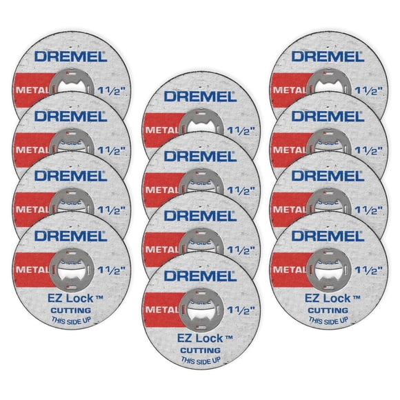 Dremel EZ456B 1 1/2-Inch EZ Lock Outil Rotatif Roues de Coupure - Outil Rotatif Accessoires de Coupe, Parfait pour Trancher la Tôle et le Cuivre Pi