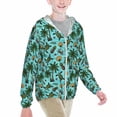 thumbnail image 2 of Cauagu Pineapple Sea Turtle Print Sun Protection Jacket for Teen,Full-Zipper Long Sleeve Sun Shirts with Pockets UV Hoodie Shirts Outdoor Athletic Jacket-Small, 2 of 7
