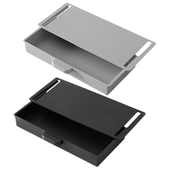 WRISTBIQUE Desk Organization Black Abs 2Pcs 9.24X4.13X1.38in