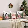 thumbnail image 5 of Dashan Christmas Pillow Cover 20x20 Set of 2,Snowman Xmas Tree Decorative Pillow Cases Couch Cushion for Bedroom Decor, 5 of 6