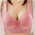 thumbnail image 3 of Aayomet Bralettes for Women Adjustable Strap Floral Print Solid Color Comfortable Bra Without Steel Rings (Pink, L), 3 of 4
