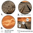 thumbnail image 3 of Designart "Minimalist Scenery Of Train Tracks" Train Floater Framed Canvas Wall Art, 3 of 5