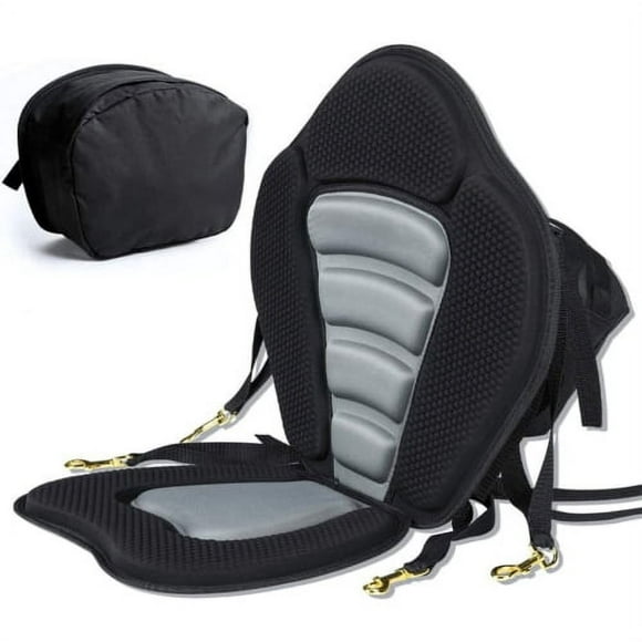 WINGOMART Padded Kayak Seat for Paddle Board with Storage Bag, Canoe, Fishing Boat & Kayaks Adjustable Cushions - Universal Size with Back Support