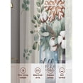 thumbnail image 6 of Christmas Sheer Curtains 84 Inch Length 2 Panels Set Window Treatments, Retro Snowflakes Floral Eucalyptus Leaves Rod Pocket Semi Curtains for Living Room/Bedroom/Kitchen Décor, 104"W x 84"L, 6 of 7