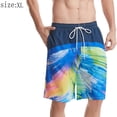 thumbnail image 2 of Pantalones de playa de secado rápido de verano para hombre, pantalones de baño de cinco puntos, pantalones cortos casuales grandes con impresión 3D, 2 of 6
