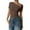Brown, variant on Lady Casual Short Sleeve Woman New Summer Aesthetic Clothes Daily Fashion Alternative Clothing Female Elegant Woman Clothing Vetement Femme Black L