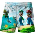 thumbnail image 1 of Game Mario Series Peripheral 3D Digital Pattern Boys Beach Casual Pants-SinKeeU, 1 of 4