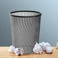 thumbnail image 5 of LANBB Bathroom Garbage Can, Can Bedroom, Office Can ( 8.4" X 9.8") Durable Household - Striped Waterproof Mini Can, 5 of 5