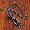 thumbnail image 5 of JUNTEX Vintage Coffin Vampire Skull Skeleton Pendant Necklace Stainless Steel Jewelry, 5 of 10