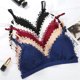 thumbnail image 2 of Suscribirse Bralette con relleno acolchado de encaje floral Sujetador sin cables correas ajustables Bralette cómodo 34AB 1 1, 2 of 5