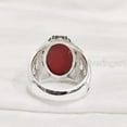 thumbnail image 6 of New Coral Mans Ring, Natural Red Coral Ring, Crescent Moon, Silver Jewelry, 925 Silver Ring, Birthday Gift, Heavy Mens Ring, Arabic Design, Ottoman Style Ring, Christmas, Turkey Mens Signet Ring, 6 of 6
