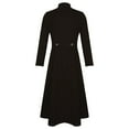 thumbnail image 4 of WILLBEST Jackets for Men Mens Goth Vintage Solid Color Stand Up Collar Trench Coat Coat, 4 of 4