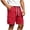 Red, variant on Riecok Men Cargo Shorts with Pockets Elastic Waist Drawstring Quick Dry Workout Shorts Solid Summer Hiking Clothes