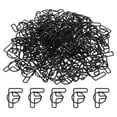 thumbnail image 1 of Unique Bargains Paper Clip Coated Letter F Shape Alphabet Clips Bookmarks, Black, 100 Count, 1 of 6